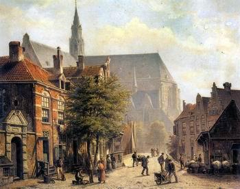 unknow artist European city landscape, street landsacpe, construction, frontstore, building and architecture.032 France oil painting art